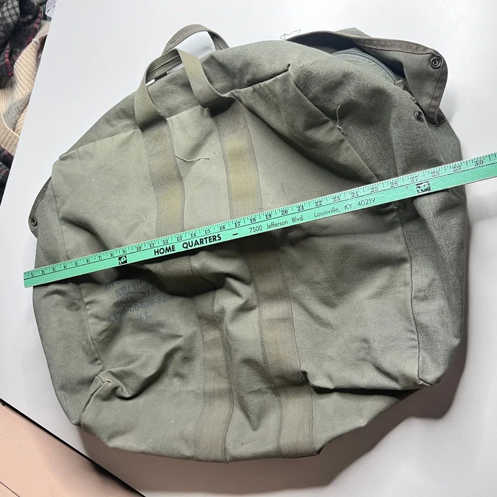 Vintage 1988 US Military Kit Bag Flyers Canvas Aviator‎ Flight Duffel  80s